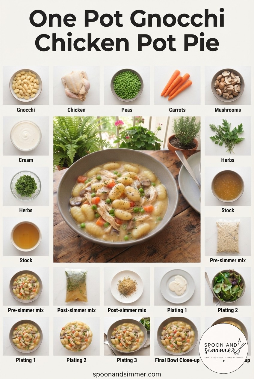 One Pot Gnocchi Chicken Pot Pie