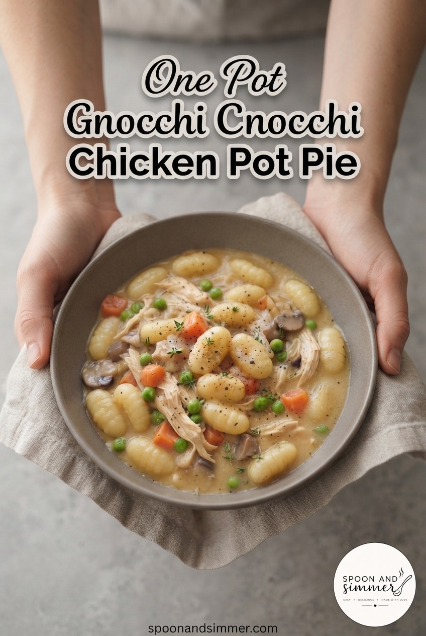 One Pot Gnocchi Chicken Pot Pie